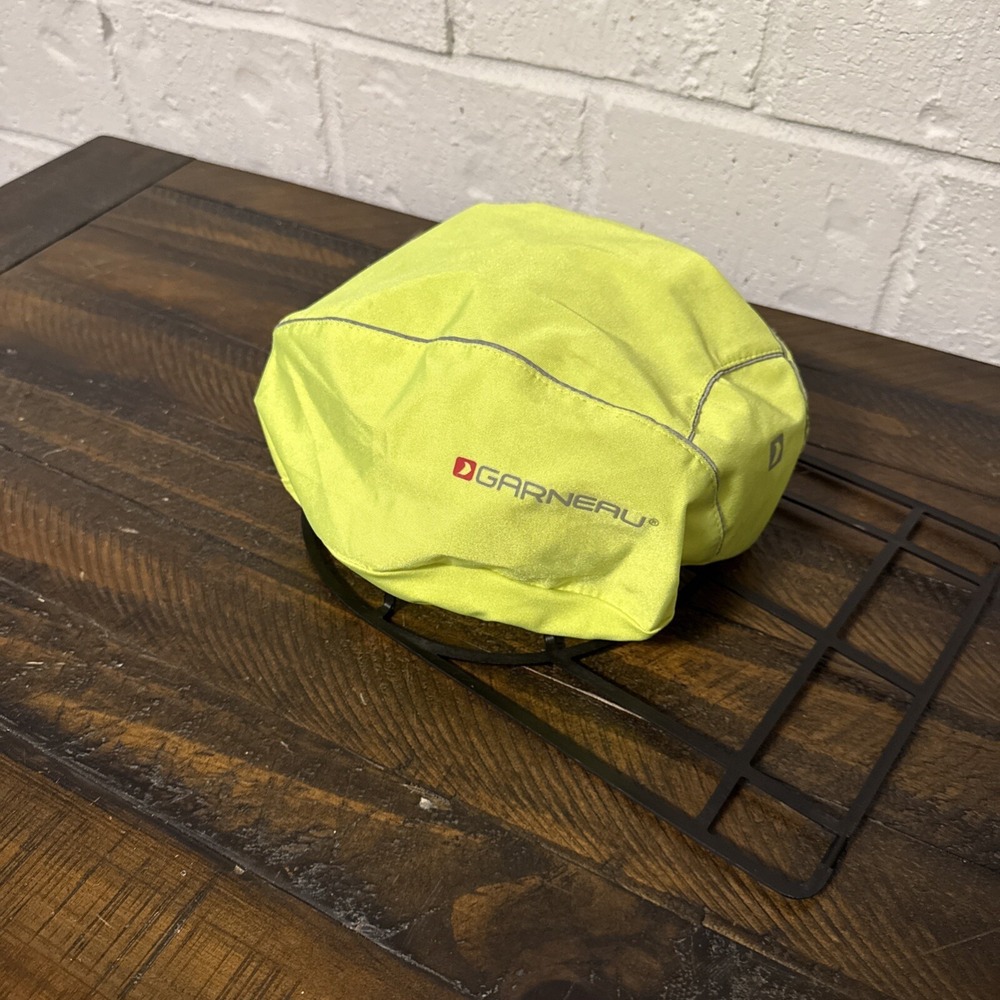 Garneau H2 Water Resistant Bicycle Helmet Cover Reflective Accents Bright Yellow